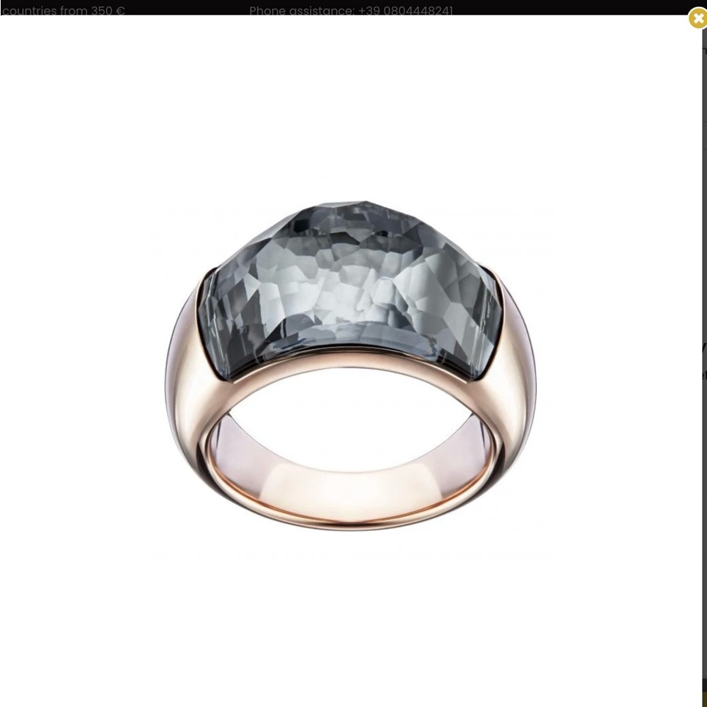 Swarovski  rose gold crystal ring